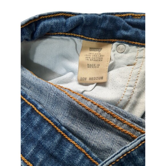 Levis Womens 509 Vitg Orange Tab Jeans Blue Stretch Frayed Hem Denim 20W Med - Picture 10 of 11